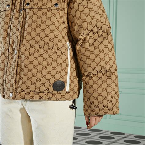 Gucci Doudoune sans manche matelassée en toile de coton GG